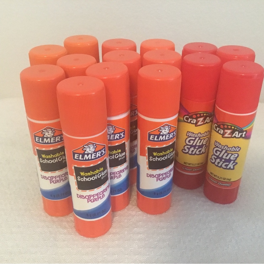 Elmers Glue Sticks 15ct Purple Glue Dries Clear